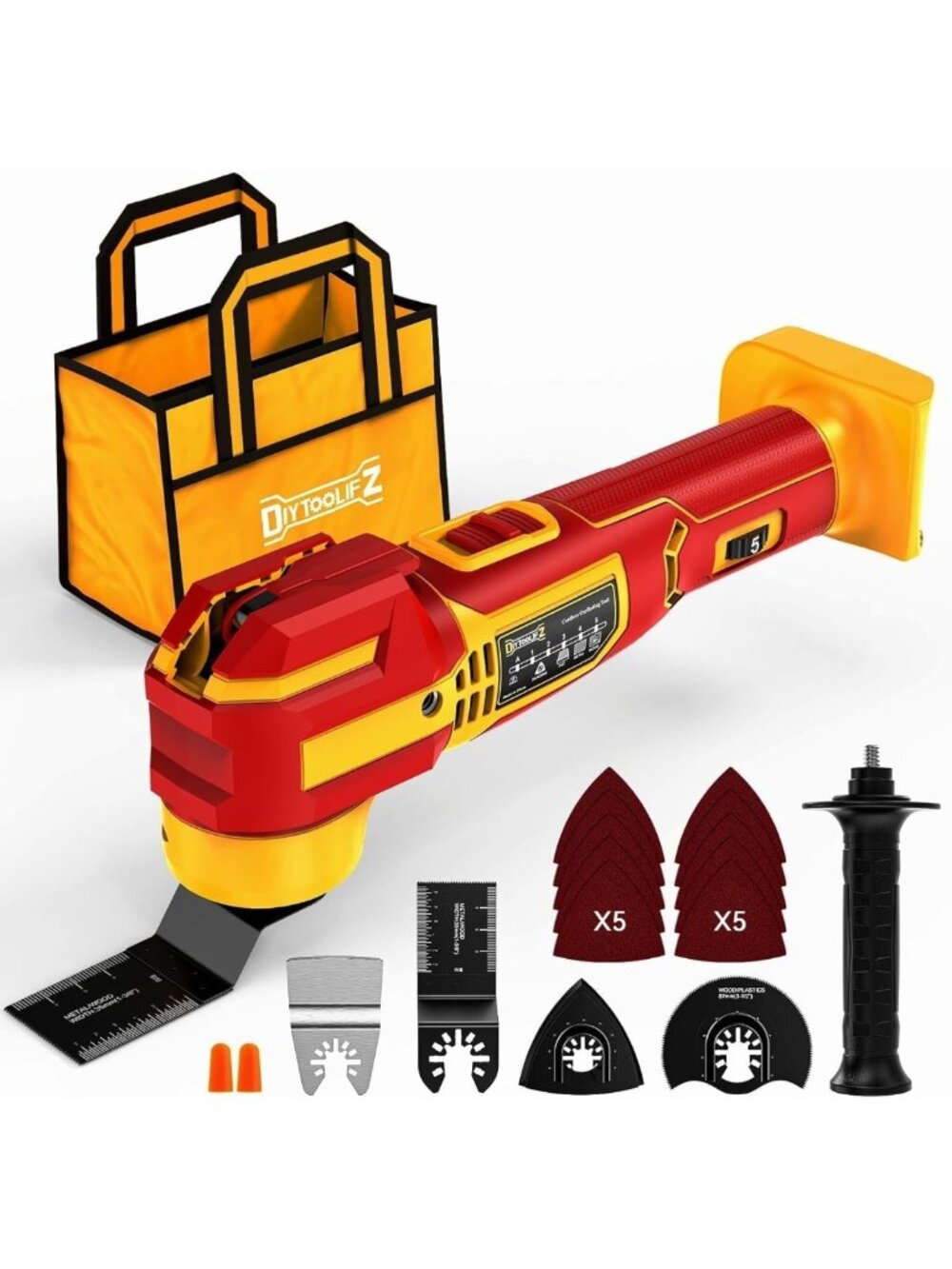 Cordless Multi-Tool with Brushless Motor, 21000 OPM, Versatile for Sanding